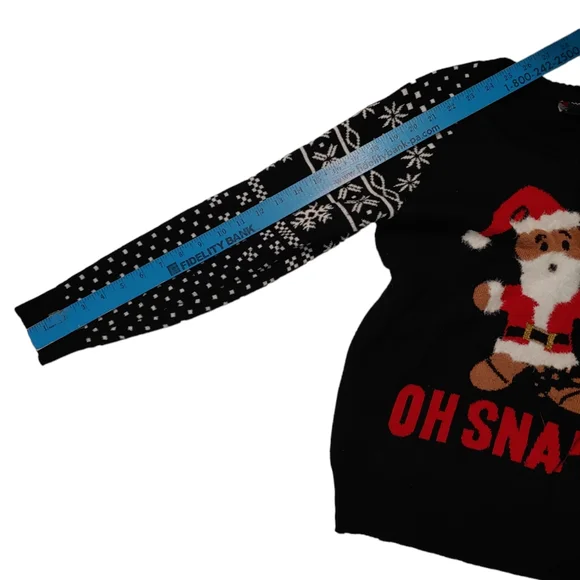 WELL WORN HOLIDAY SWEATER Black Size Medium Ugly Christmas Sweater Gingerbread - Picture 8 of 11